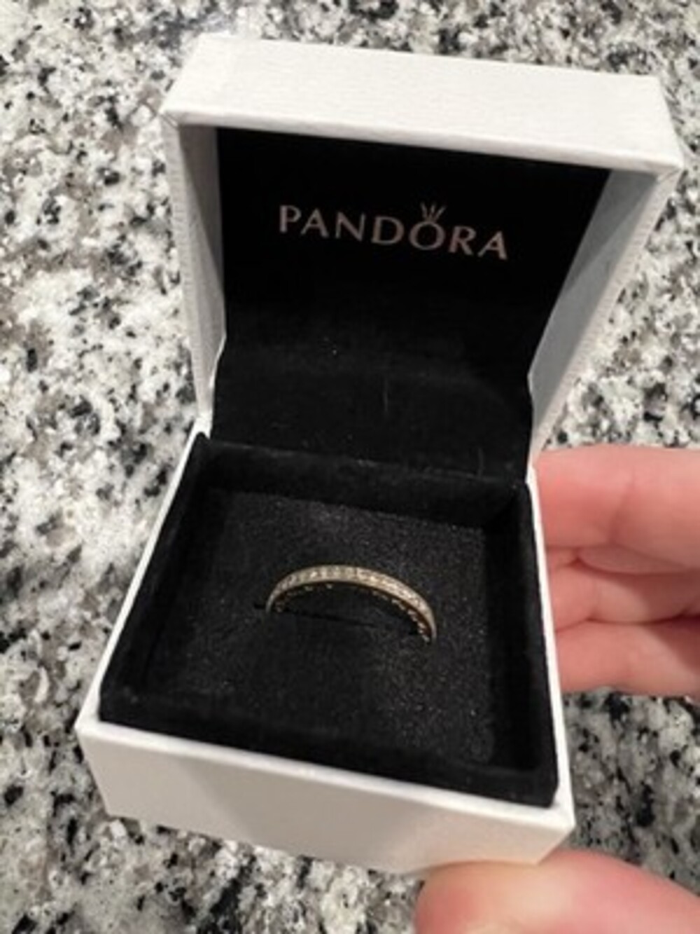 Pandora Sparkle And Hearts Ring Rose Gold Size 6